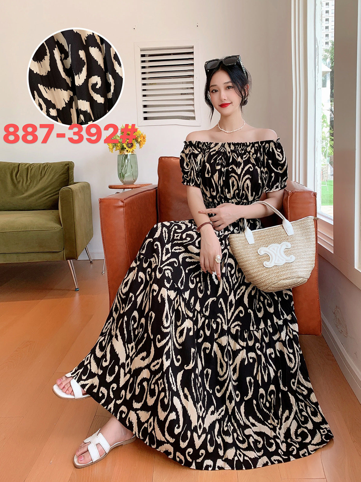 Women's Silk Floral Dress
