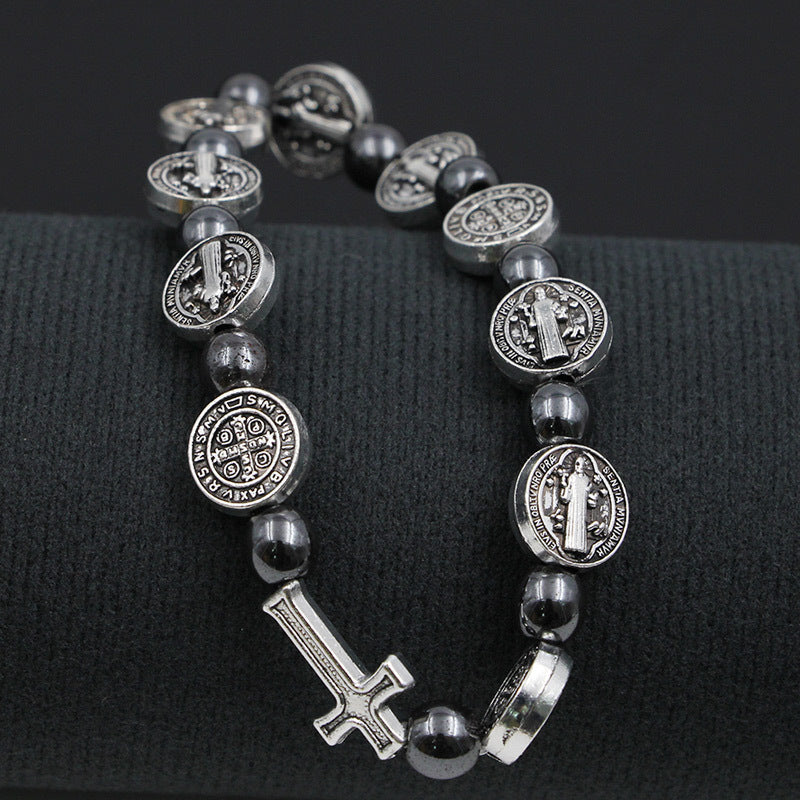 Hematite Rosary Bracelet