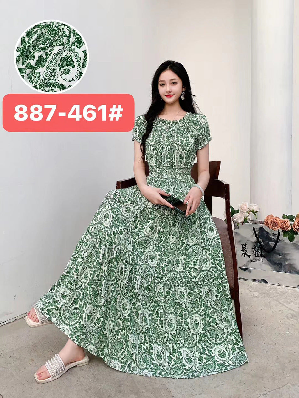 Women's Silk Floral Dress