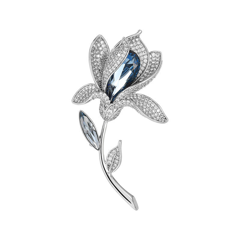 Tulip Brooch Feminine Crystal