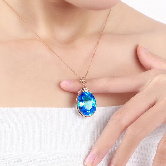 Sapphire Necklace Women