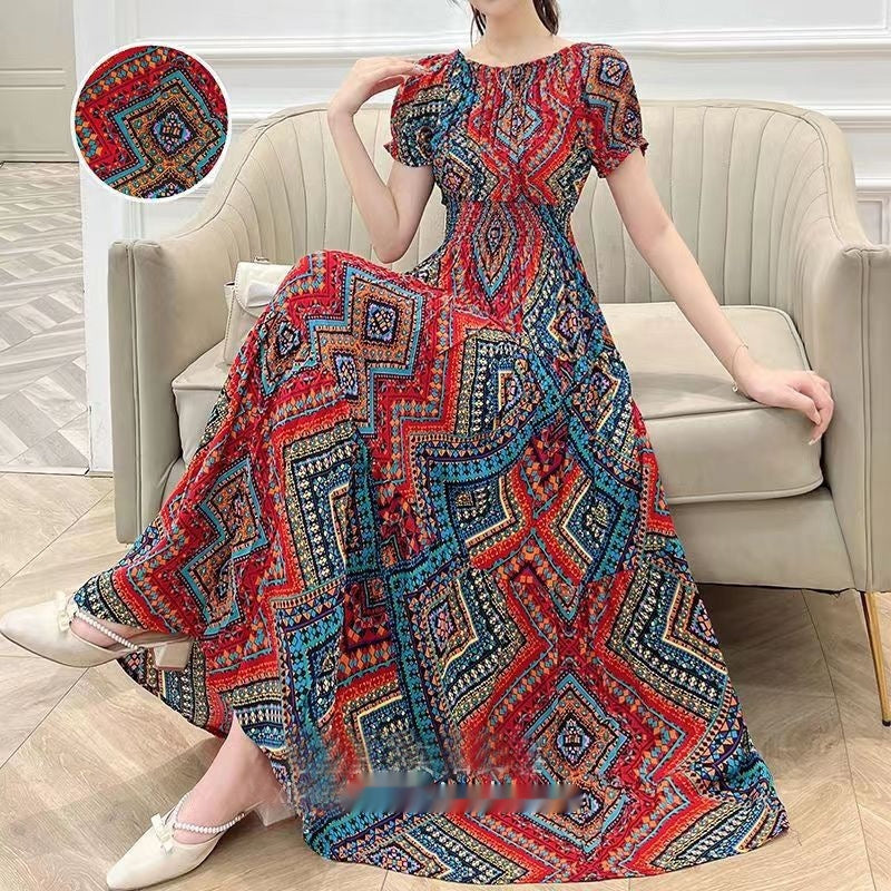 Women's Silk Floral Dress