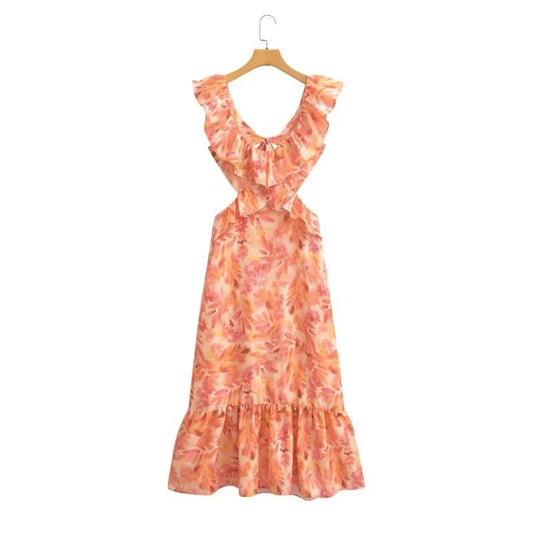 Laminated Midi Skirt Dress