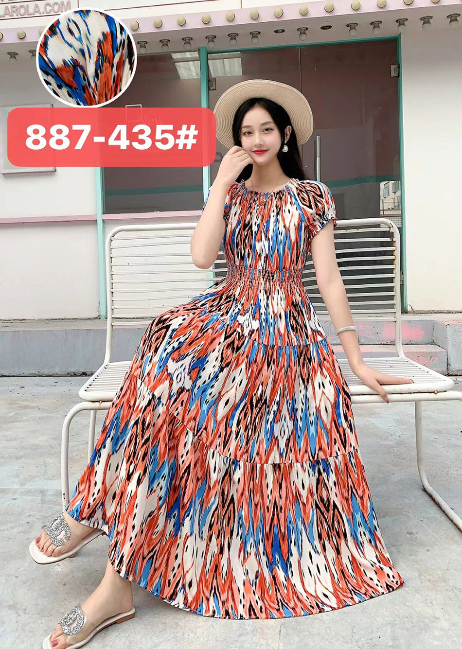 Women's Silk Floral Dress