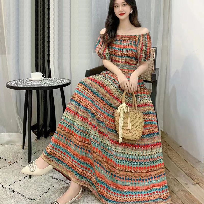 Women's Silk Floral Dress