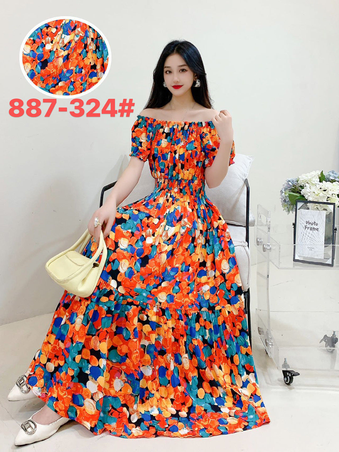 Women's Silk Floral Dress
