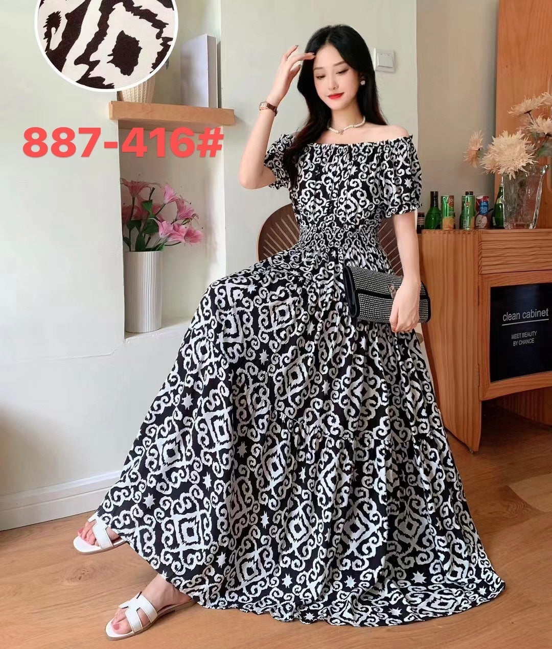 Women's Silk Floral Dress