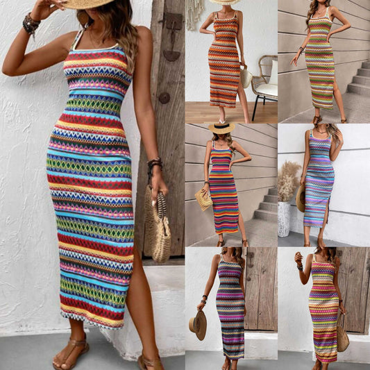 Women Casual Striped Dress