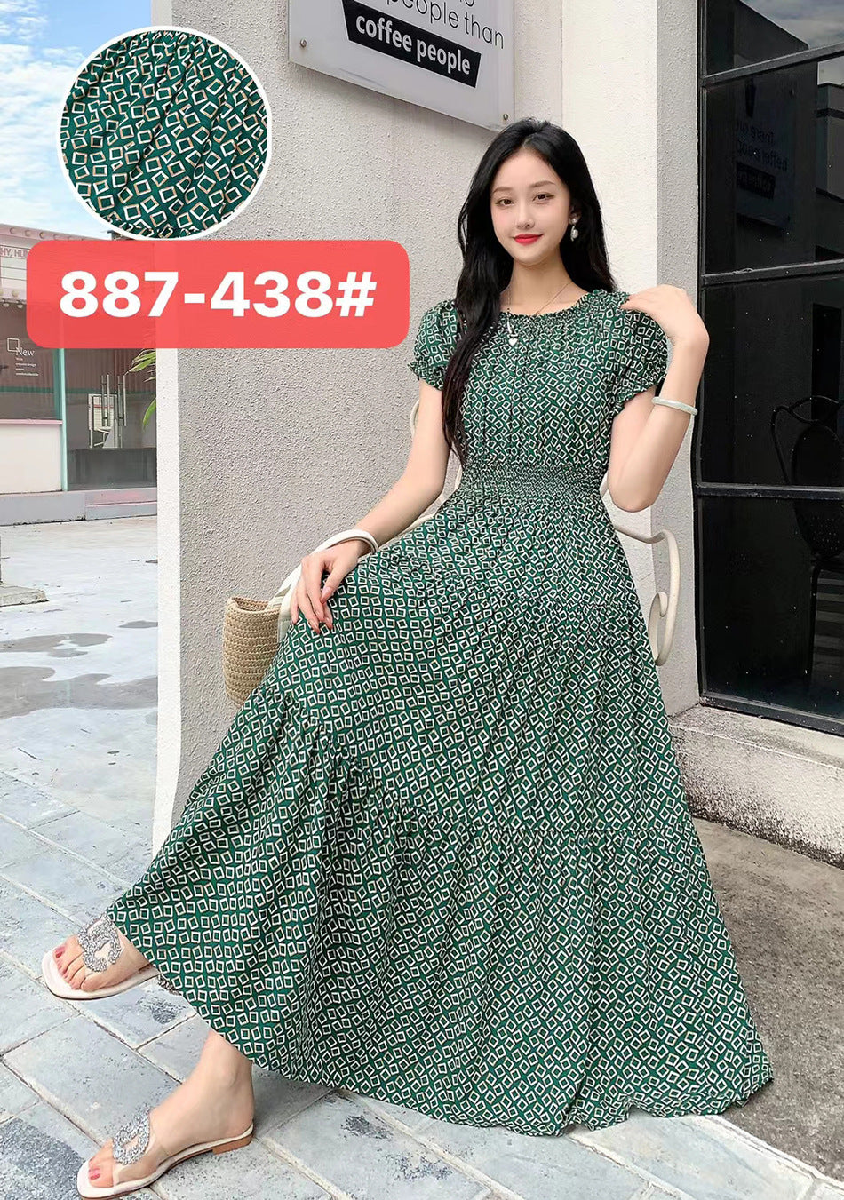 Women's Silk Floral Dress