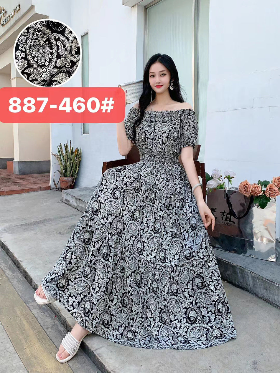 Women's Silk Floral Dress