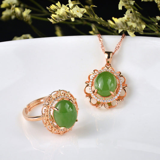 S925 Chalcedony Jewelry Set