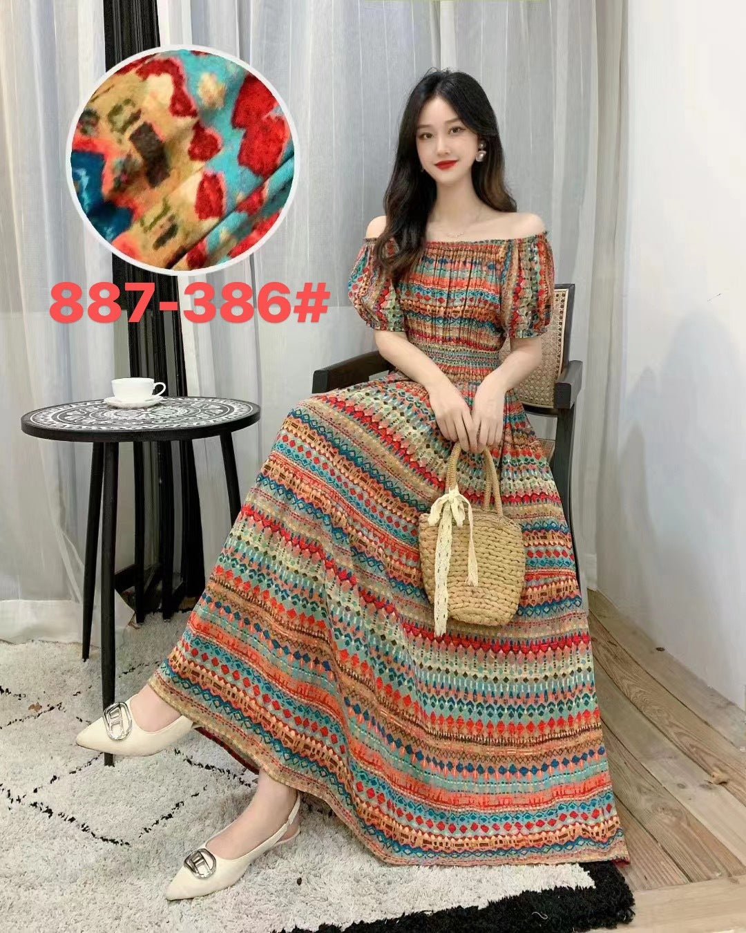 Women's Silk Floral Dress