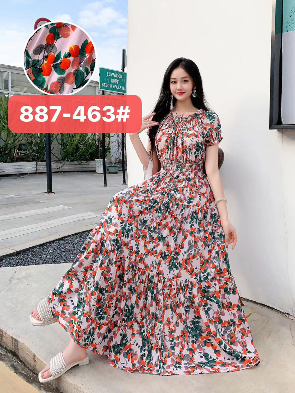 Women's Silk Floral Dress