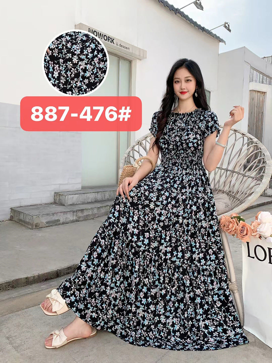 Women's Silk Floral Dress