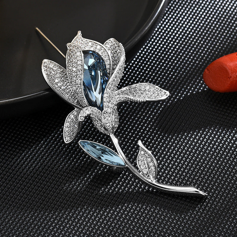 Tulip Brooch Feminine Crystal