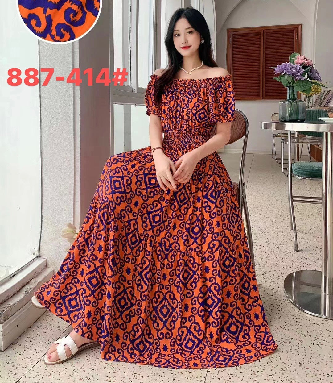 Women's Silk Floral Dress