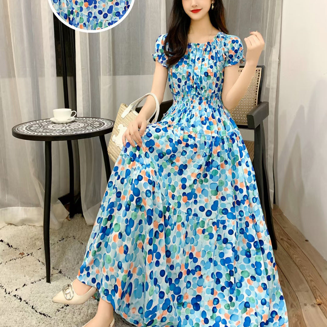Women's Silk Floral Dress