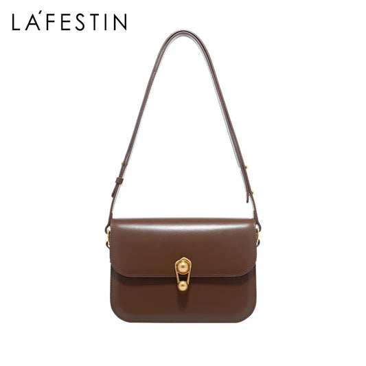 LA FESTIN Luxury Brand 2024 Designer Handbag Split Leather
