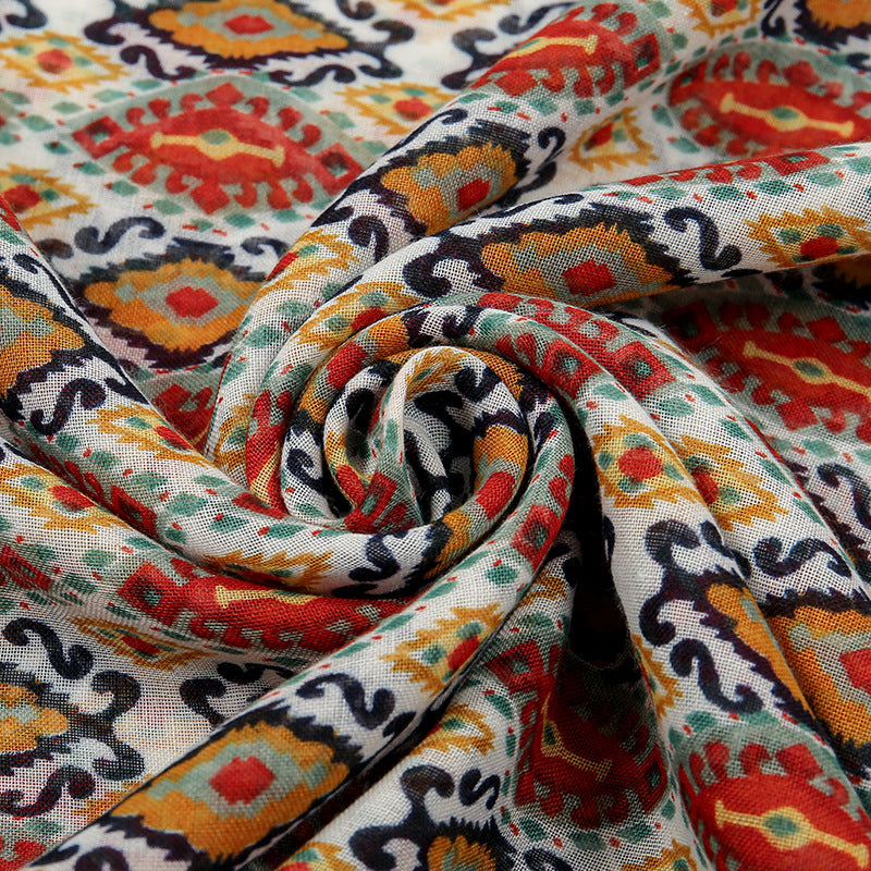 Voile Tassel Printed Scarf