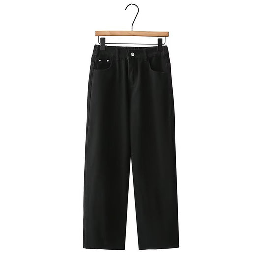 High Waist Denim Pants Unisex