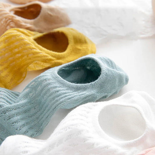 Breathable Silicone Non-slip Cotton Boat Socks