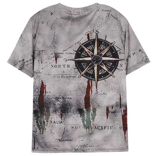 Men's Vintage Nautical Map T-Shirt