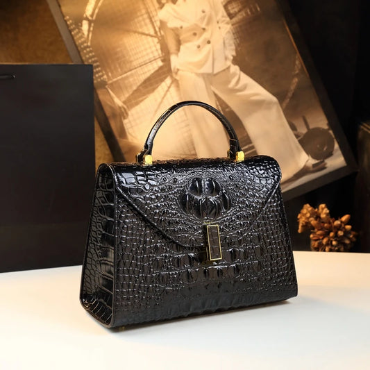 2024 High-grade Leather Crocodile Print Handbags