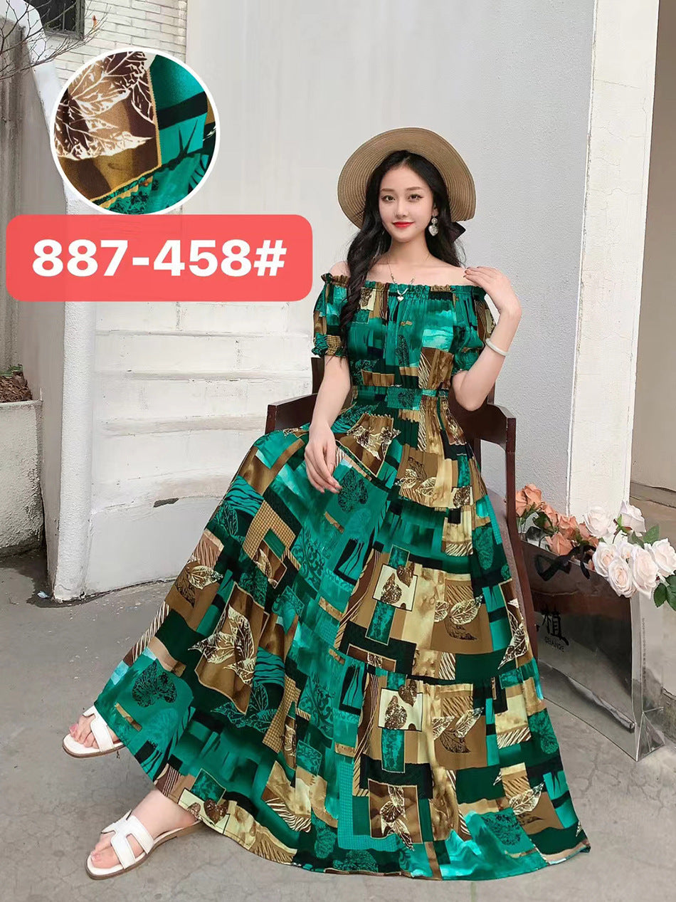 Women's Silk Floral Dress