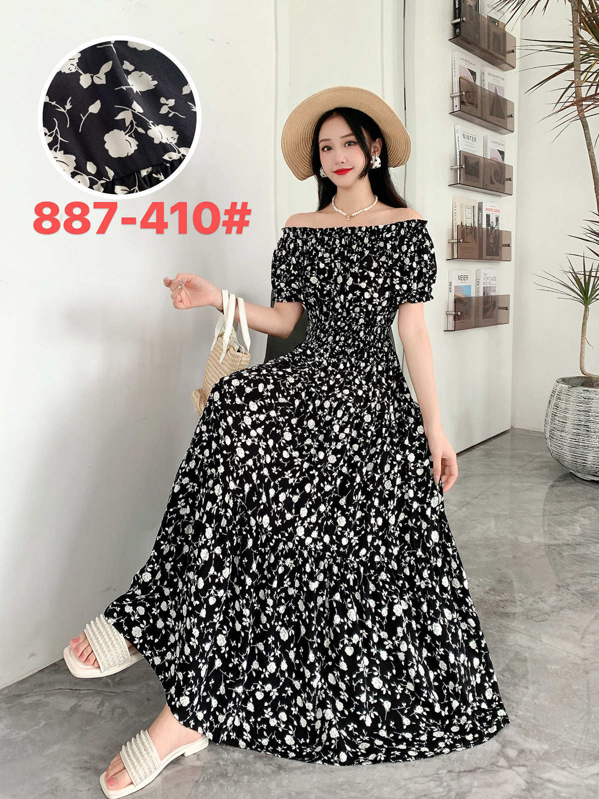 Women's Silk Floral Dress