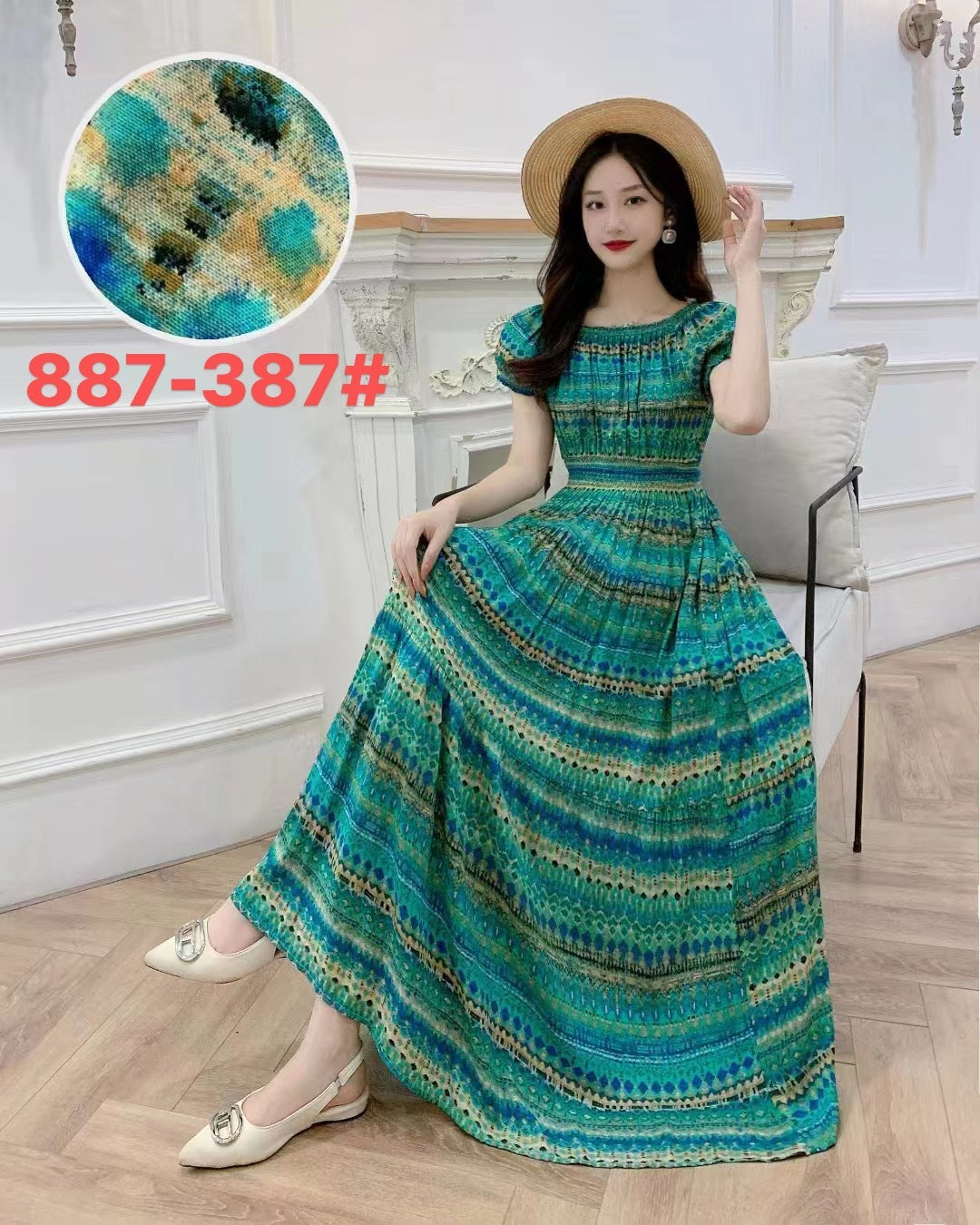 Women's Silk Floral Dress