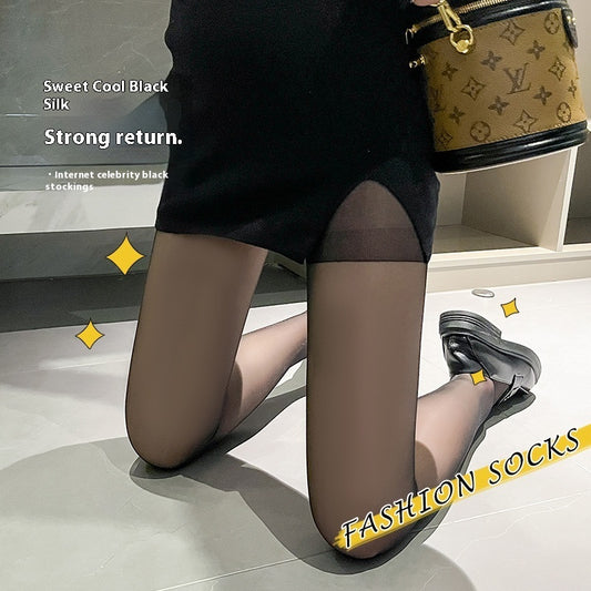 Black Silk Pantyhose