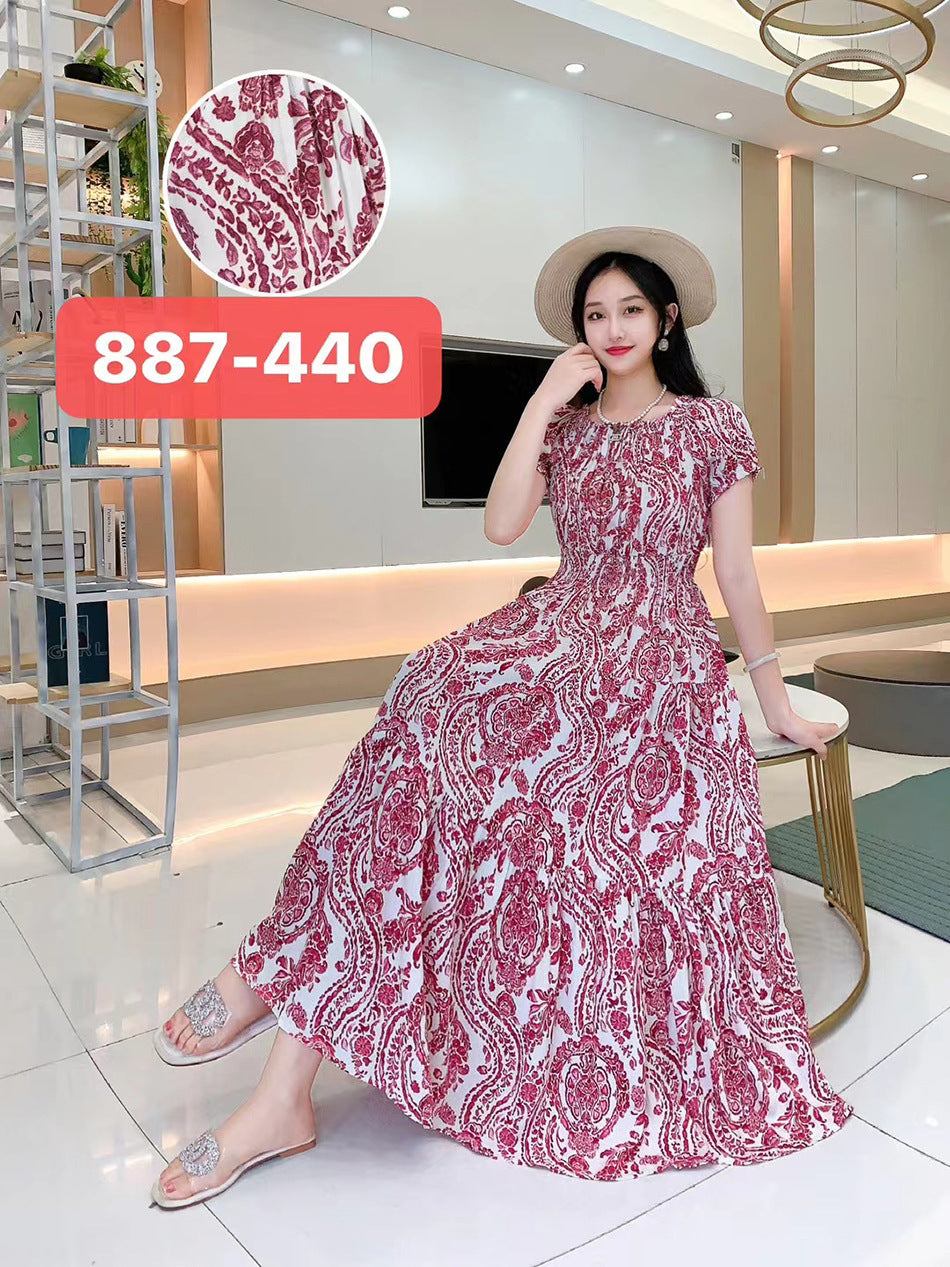 Women's Silk Floral Dress