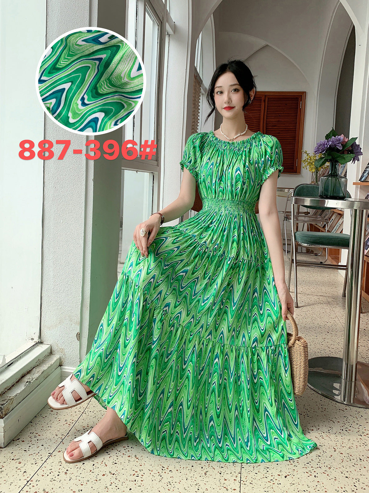 Women's Silk Floral Dress