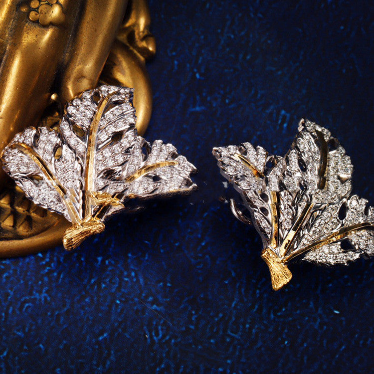 18K Gold Diamond Earrings
