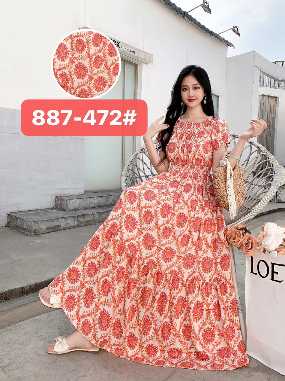 Women's Silk Floral Dress