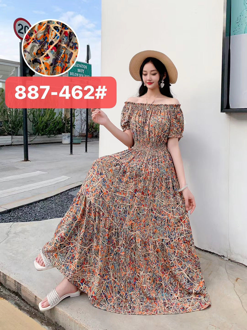 Women's Silk Floral Dress