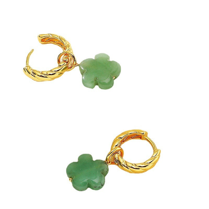 Natural Green Stone Brass