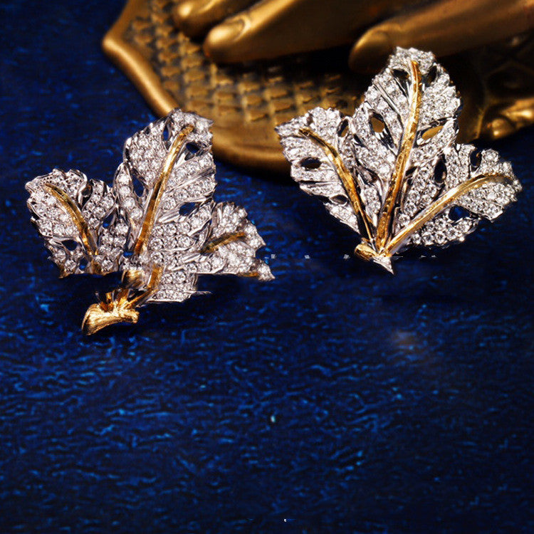 18K Gold Diamond Earrings