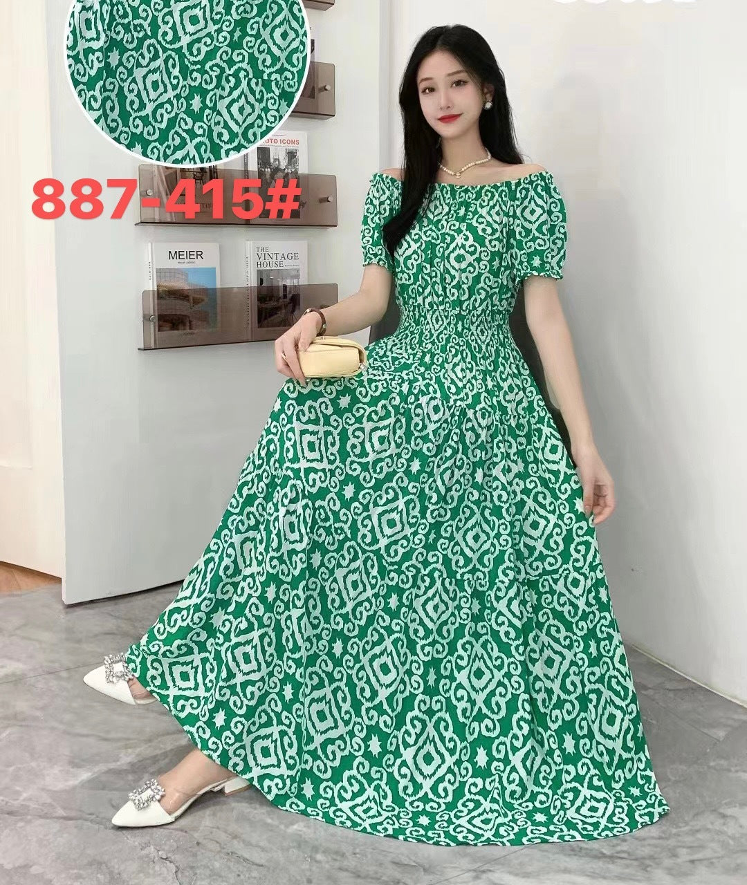 Women's Silk Floral Dress