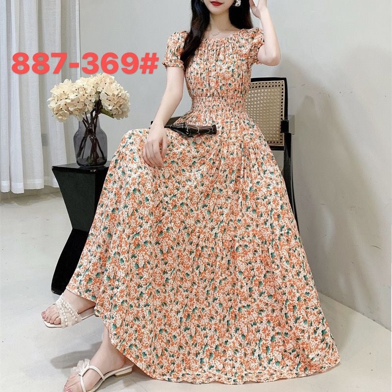 Women's Silk Floral Dress