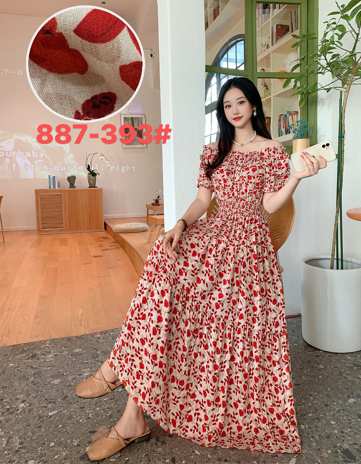 Women's Silk Floral Dress