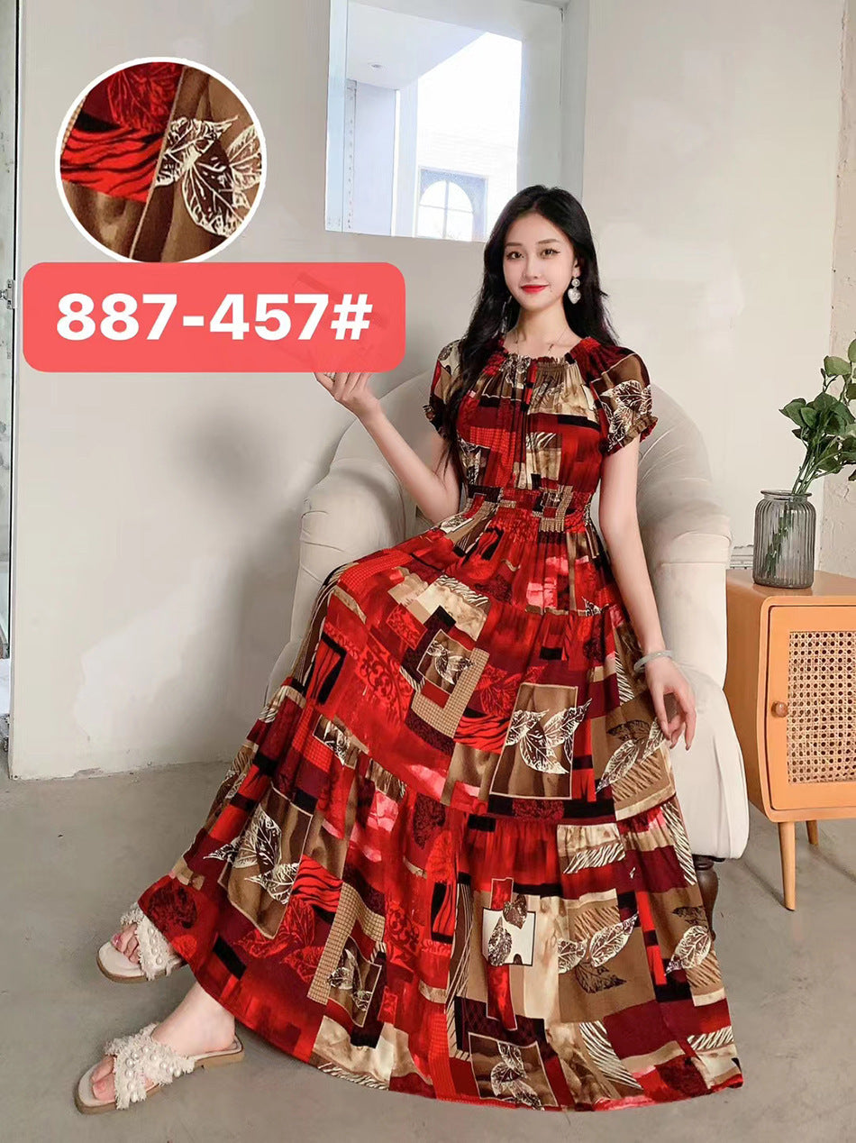 Women's Silk Floral Dress