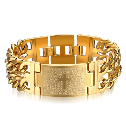 Men's Religious Cross Bracelet