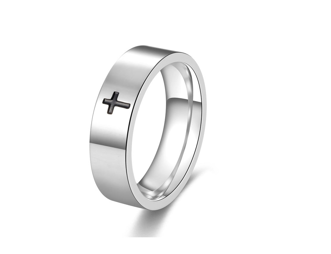 Religious Men's Titanium Ring