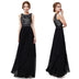 Lace spliced chiffon dress