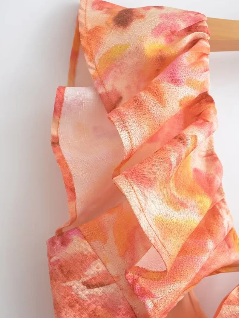 Laminated Midi Skirt Dress