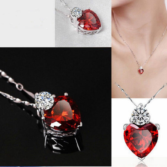 Red Peach Bride Earring Necklace