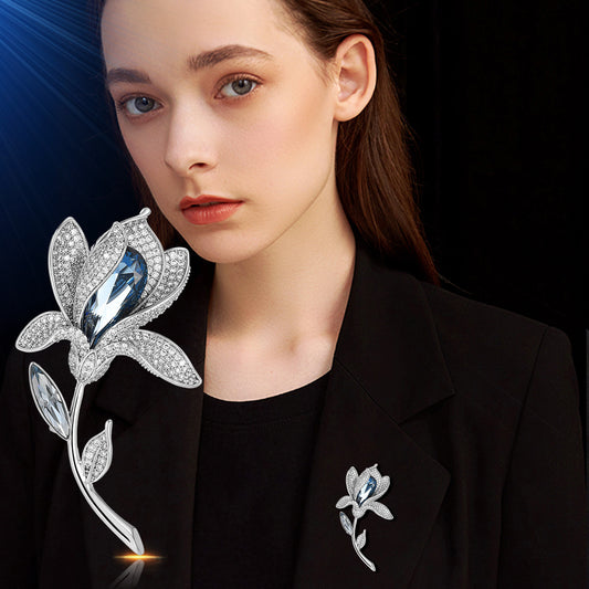 Tulip Brooch Feminine Crystal