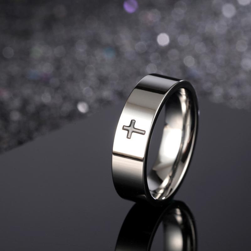 Religious Men's Titanium Ring