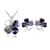 Crystal Necklace Earrings Women's